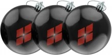 Batman - Harley Quinn Diamond Pattern Christmas Bauble Ornament 3-Pack