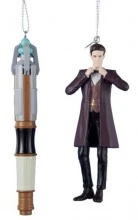 Doctor Who - 4.5" 11th Doctor And Sonic Screwdriver Christmas Ornament