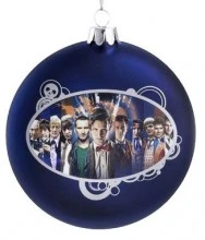 Doctor Who - Disc Shape 4" Glass Christmas Ornament